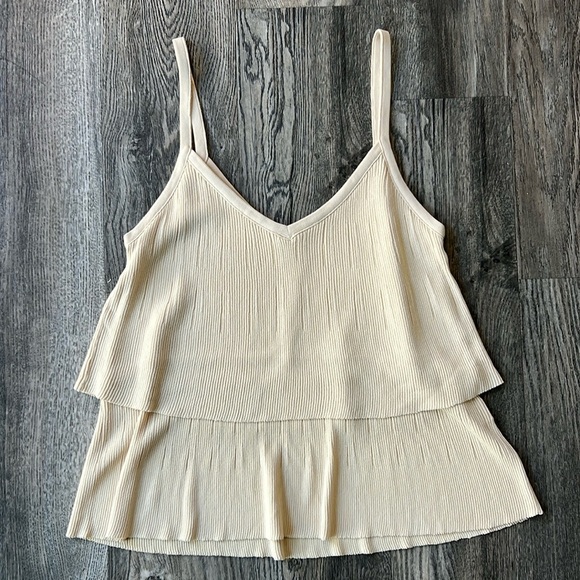 Misa Los Angeles Top White Tank Top Size Small Womens V Neck Camisole - Picture 1 of 8